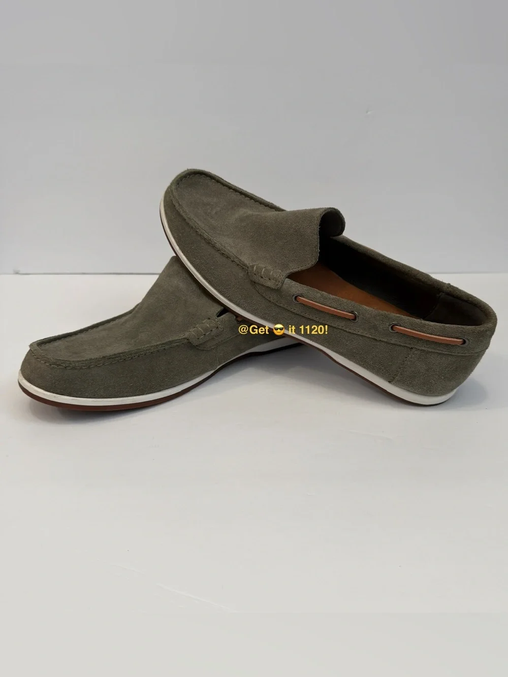 Clarks Morven Sun Men’s Slip-On Olive Suede Leather Shoes 261481757 Size 10 US